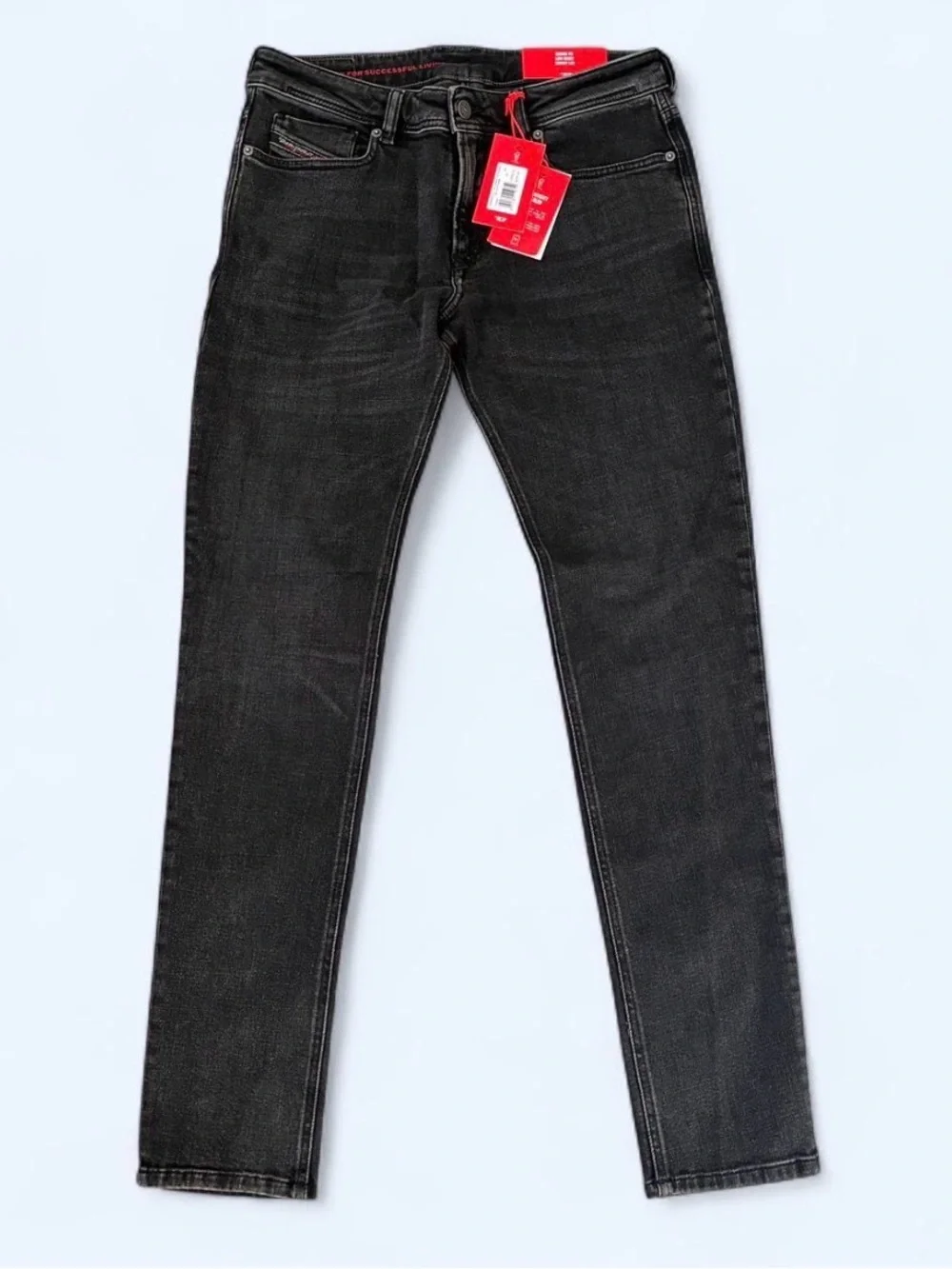 DIESEL 1979 sleekner black gray skinny jeans size 31 x 32 NWT